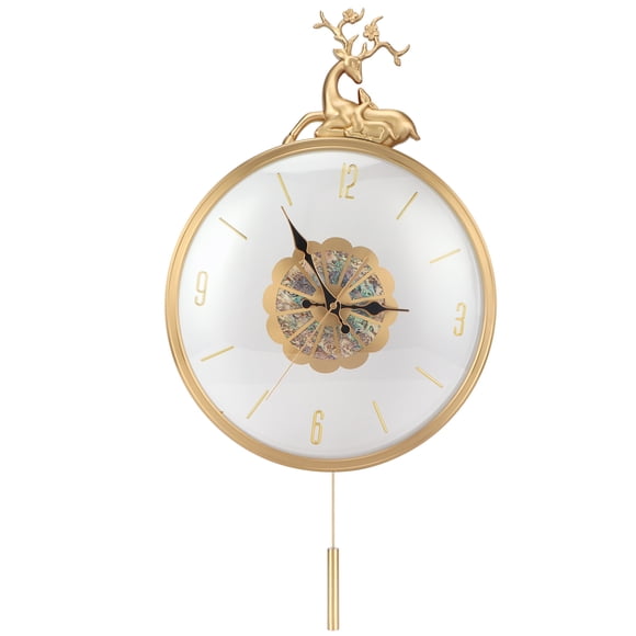 Décoration Maison, Horloge Murale Simple Pendule Horloge Décorative Horloge en Cuivre Ultra Réactive