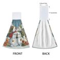thumbnail image 4 of Wobogo Hugging Snowmen Hand Towel Set of 2 Absorbent for Kitchen and Bathroom With Velcro Hanging Loop 18.2×14in, 4 of 7