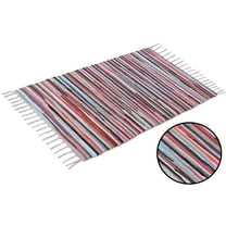 Cotton Rag Rug 24''x36''- 2x3'- Multicolor Chindi Rug - Hand Woven Washable & Reversible for Living Room Kitchen Entryway Bedroom Rug Rag with Tassel