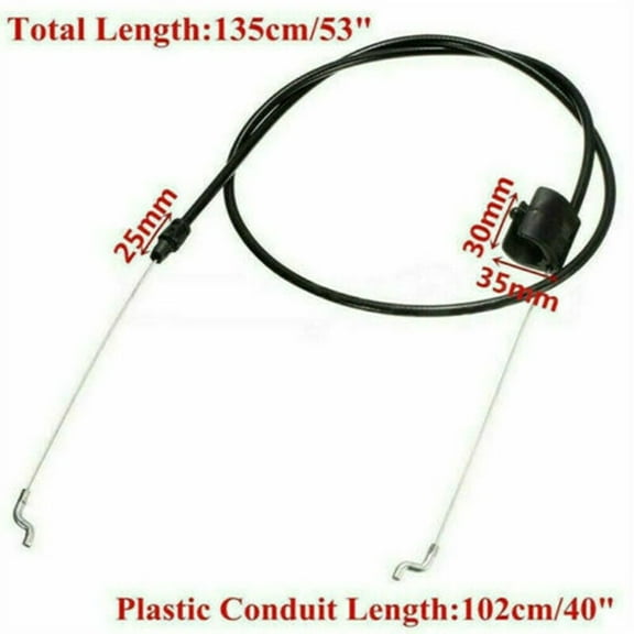 Z-Bend Lawn Mower Throttle Pull Control Cable 53 Inch Compatible with Craftsman Series 038 2003-2007 22 Inch Deck