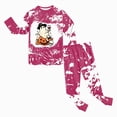 thumbnail image 2 of TOWED22 Toddler Boys Girls Halloween Pajamas Pumpkin Print PJs Sleepwear Cute Print Pant Sets Kids Jammies(Hot Pink,2Y), 2 of 8