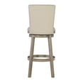 thumbnail image 2 of Linon Davis Round 32" Mid Back Swivel Bar Stool, Rustic Taupe/Beige, 2 of 12