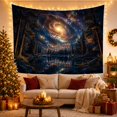 thumbnail image 3 of Mountain Lake Vertical with Night Luminous Spiral Galaxy, Mystical Fantasy for Space Lovers, Galaxy Room Decor, Graduation Gift, Tapestry Wall Hanging for Bedroom and Dorm, 3 of 7