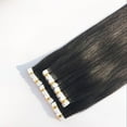 thumbnail image 2 of OUNONA Tape In Human Hair Extensions For Women Adds Volume For Daily Wear Glamorous Look Without Damage Black Color, 2 of 8