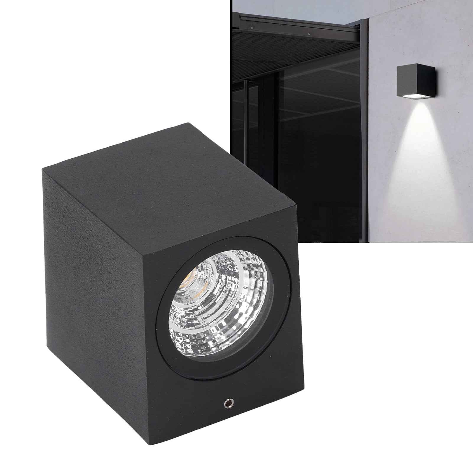 M Buder 5W LED Outdoor Wall Sconce Waterproof 85-265V Aluminum Exterior Lamp for Patio Porch Hallway Bedroom Bright White Light Modern Minimalist Fixture 3.15 inches / 8 cm Decor Design