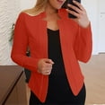 thumbnail image 2 of Women Workoffice Suit Solid Color Fashion Blazer Button Down Elegant Outwear Temperament Stretchy Jacket Single Breasted Jacket Tunic Comfy Cardigan, 2 of 7