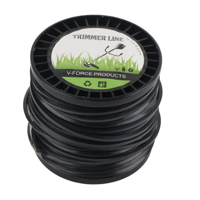 Quadrate String Trimmer Line, 3.3mm Black Trimmer Line Low Noise For Most Lawn Mowers For Farm ANGGREK No