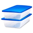 thumbnail image 1 of Homz Snaplock 41 Qt Stackable Plastic Storage Container w/Lid, 2 Pack, Blue, 1 of 10