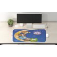 thumbnail image 2 of Moon Computer Mouse Pad, Cartoon Owls Playing on the Moon Stars in the Background Colorful Drawing Style Print, Rectangle Non-Slip Rubber Mousepad Large, 31" x 12", Multicolor, by Ambesonne, 2 of 2