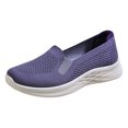 thumbnail image 4 of Women's Woven Orthopedic Shoes Breathable Walking Sneakers with Arch Support Wide Slip on Comfortable Work Slip Loafers 4-Purple Size 7.5, 4 of 4