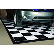G-Floor 10' x 20' Imaged Parking Pad - Checkerboard with Black Border