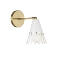 thumbnail image 4 of Trade Winds Ellie 1-Light Adjustable Wall Sconce in White with Natural Brass, 4 of 4