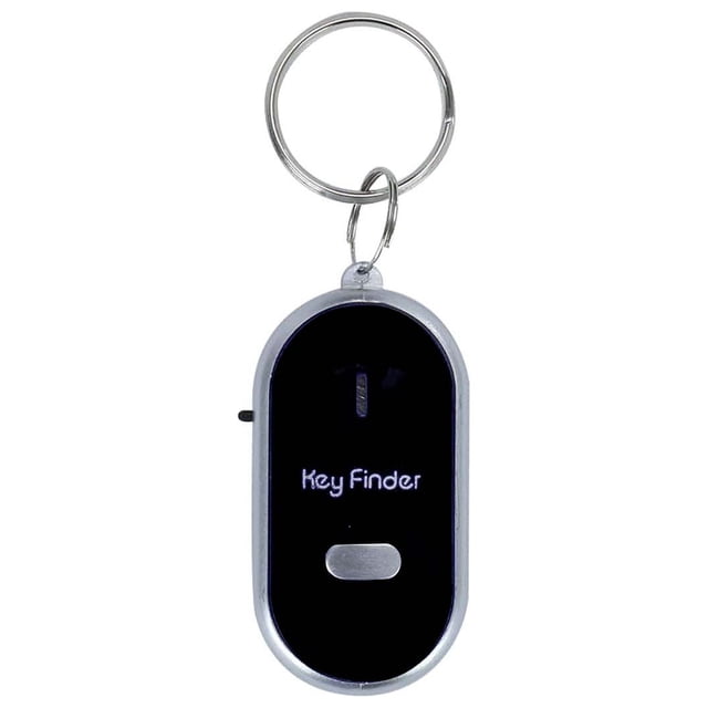 Whistle-Controlled Key Finder - Plastic Sound Locator with Flashlight, Anti-Lost Keychain for Home Office Outdoor