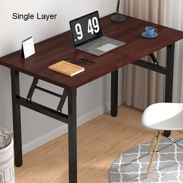 Frame Simple Long Table Desk Thickened Folding Carbon Design Steel Double Laptop Springs Are More Durable Minimalist Furniture My Lux Decor Round