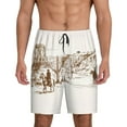 thumbnail image 3 of Lsque Western Desert Cowboys Mens Sleep Pajama Shorts,Short Pajama Pants, Cotton Ultra-Soft Knit-X-Large, 3 of 9