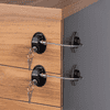 BCOOSS Cabinet Locks Baby Proofing Child Safety Locks for Fridge Toilet Doors Window Cabinets Drawers 2 pack Black