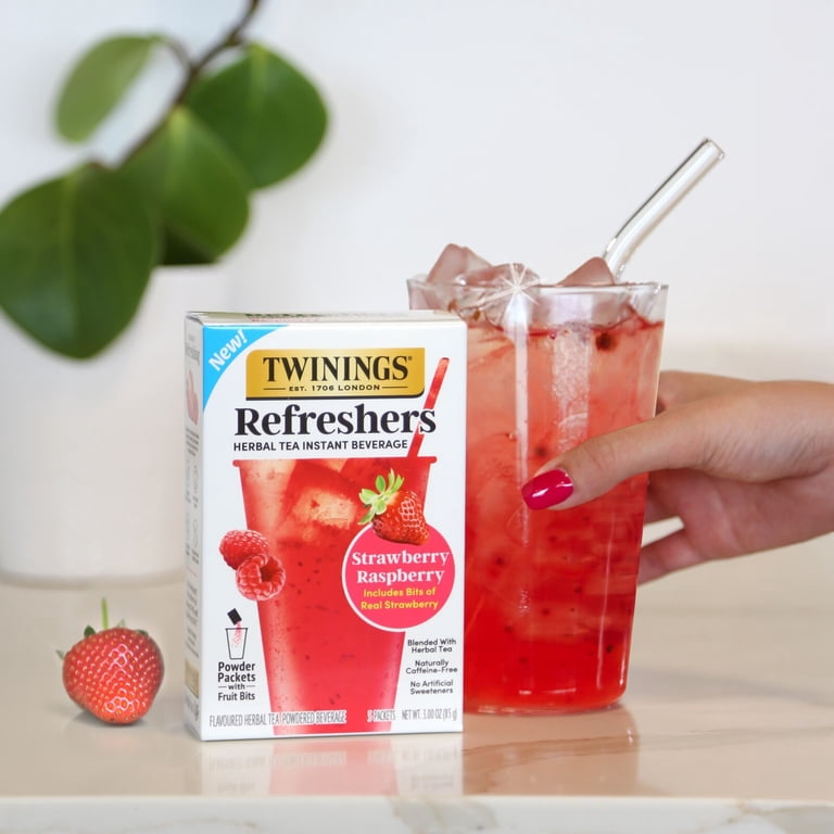 Twinings Strawberry Raspberry Refresher Herbal Tea Bags, 3 oz 5ct