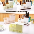 thumbnail image 2 of Multi-functional Plastic Chopsticks Holder Kitchen Draining Hollow Drying Rack Fork Spoon Utensil Organizer, 2 of 7