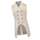 thumbnail image 1 of Chaleco cruzado blanco para hombre con cuello de solapa, casulla de brocado XXL, 1 of 7