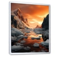 thumbnail image 2 of Designart "Brilliance Sunset Glacier Icy wall decor I" Landscape & Nature Floater Framed Canvas Wall Art, 2 of 7