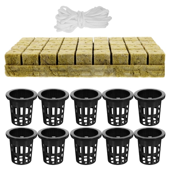 1 Set Hydroponic Growing Kit Soilless Planting Pots Grow Basket And Cotton