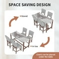 thumbnail image 5 of Euroco 5-Piece Counter Height Dining Table Set,Modern Dining Set with 4 Upholstered Chairs for Dining Room,White & Gray, 5 of 7