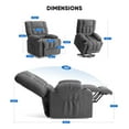 thumbnail image 2 of ZUNMOS Elderly Power Lift Recliner with Massage and Heating, Spacious Seat with Cup Holder, Side Pockets, Remote Control, Gray, 2 of 7
