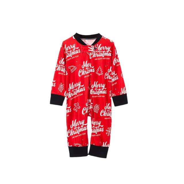 Diconna Christmas Family Matching Pajamas Letters Print Tops with Pants