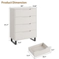 thumbnail image 4 of Luku 4 Drawer Dresser for Bedroom, 41.5" Tall Freestanding Wood Chest, Vertical Storage Cabinet for Living Room, Hallway, Entryway, 4 of 5
