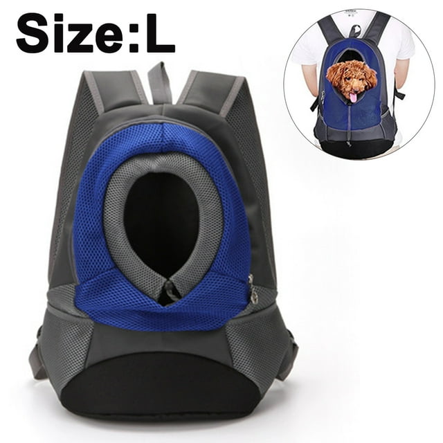 Pet Carrier Backpack, Dog Cat Front Pack with Breathable Head Out Design for Small Medium Dogs for Travel Hike Outdoor