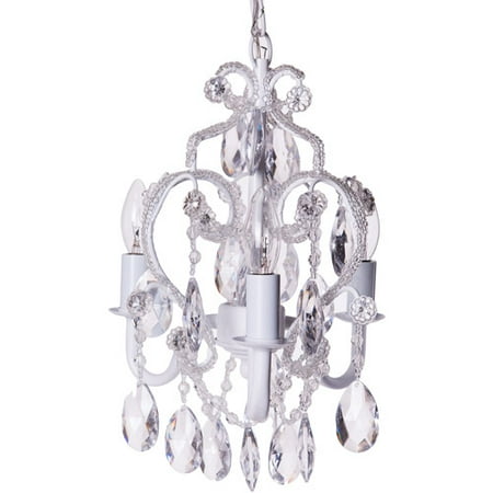 

Tadpoles Beaded 3-Bulb Mini Chandelier White Diamond