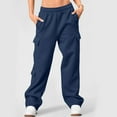 thumbnail image 2 of CHUMUD Womens Cargo Sweatpants Wide Leg Fleece Lined Y2k Pants Fall Winter Baggy Joggers with Pockets 2025 Fashion Outfits, 2 of 8