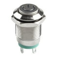 thumbnail image 2 of 12mm Metal Push Button Switch Power Button Waterproof Flat LED Light 12V-24V, 2 of 11