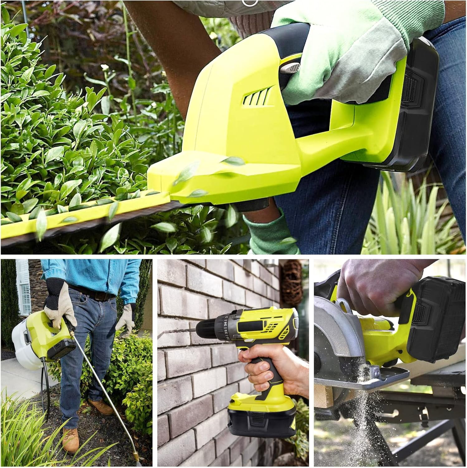 2Pack 18V 5.5Ah for Ryobi One+ P108 18 Volt Battery for Ryobi One 18V Cordless Tools
