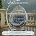 thumbnail image 5 of Eurhowing 4" Thick Egg Chair Cushion Replacement, Waterproof & Non-Slip Outdoor Patio Swing Chair Cushions, High-Density Soft Hanging Basket Seat Cushion, Silver Gray, 5 of 9