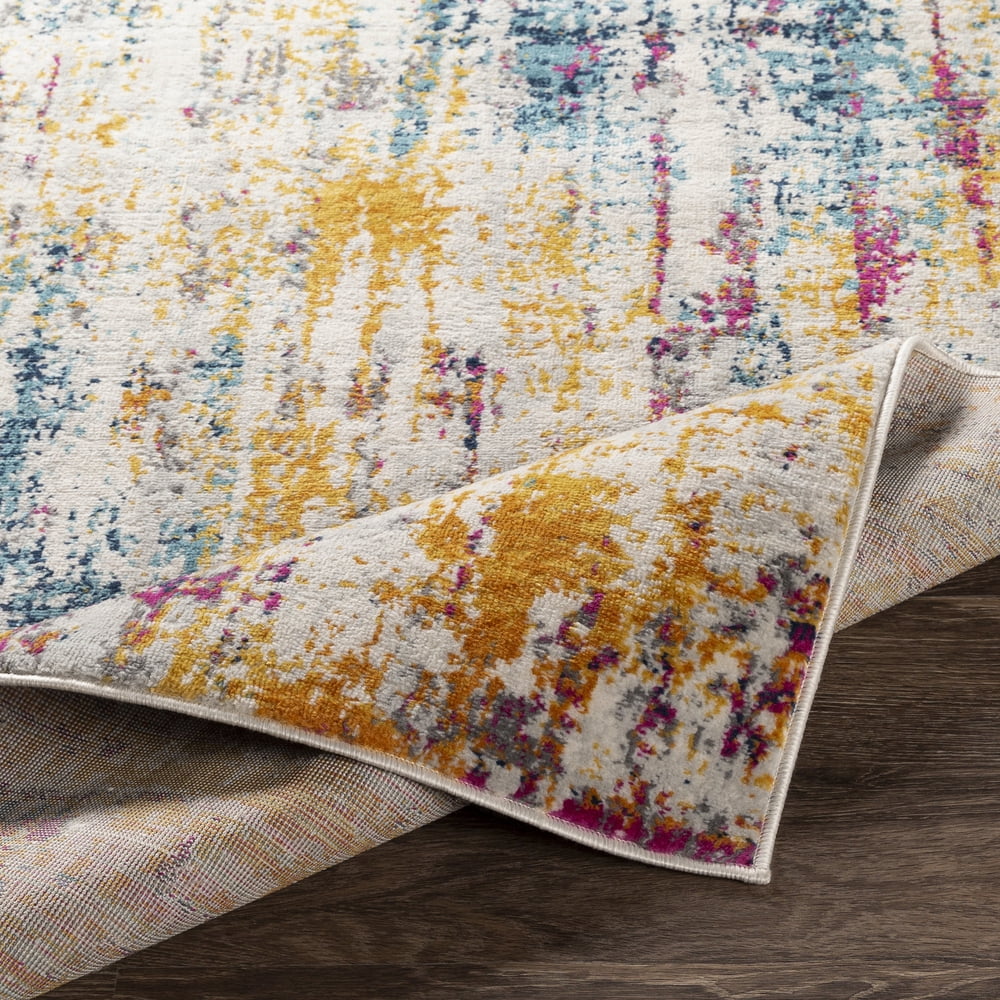 Livabliss Area Rugs for Living Room, 7x9 Floransa Modern Gray Rug, Bedroom Dining Room Home Decor Stain Resistant Carpet (6'7" x 9')
