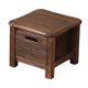 thumbnail image 2 of Taburete de madera para almacenamiento, taburete para cambiar zapatos, muebles, decoración estable con cajón para 30cmx30cmx25cm, 2 of 9