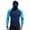Blue, variant on Men's Performance Fishing Hooded Rash Guard, Slim Fit Sun Protection Long Sleeve Shirts with Integrated Face Cover Fishing Gear for Men