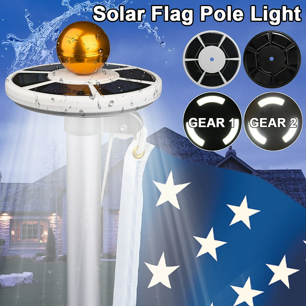 Solar Flag Pole Light, Flagpole Solar Light 111 LED Downlight Lighting