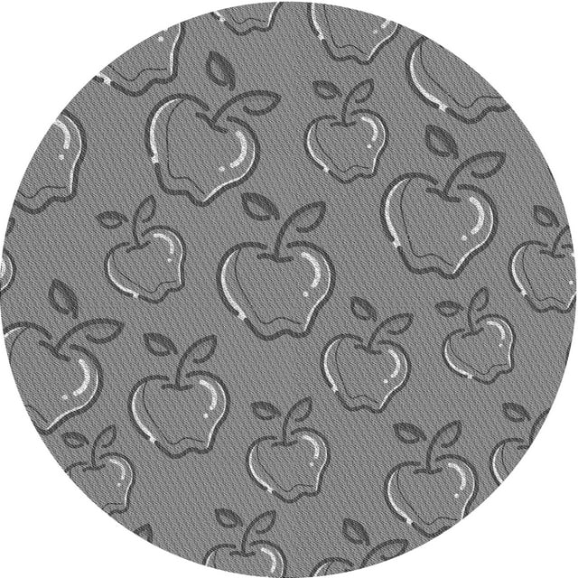 Ahgly Company Tapis Rond Lavable en Machine Intérieur Transitionnel Gris Cendré, 8 Pieds Rond