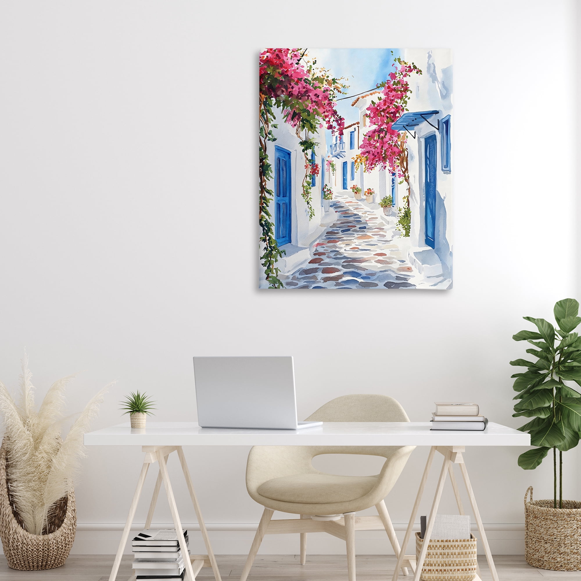 Stupell Industries Santorini Stone Street Pathway Canvas Wall Art, design by LSR Design Studio