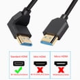 thumbnail image 2 of Cable HDMI PNGKNYOCN 8K 2.1 30 cm/0,3 m con ángulo descendente de 90°, 2 of 7