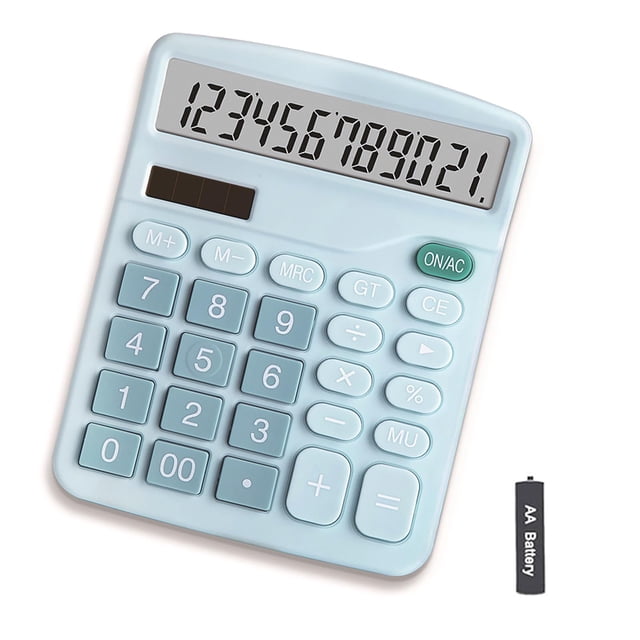 Calculadora NICOLEKAY de 12 Dígitos con Pantalla LCD Grande y Energía Solar