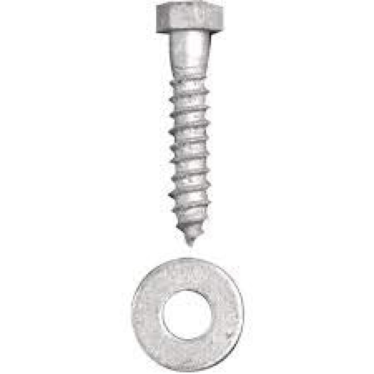 1/2" x 3" Hot Dipped Galvanized Lag Screws w/Flat Washers, Grade A