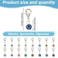 thumbnail image 2 of 32Pcs Evil Eye Resin Pendant Decorations with Alloy Lobster Claw Clasps Platinum 31mm, 2 of 7