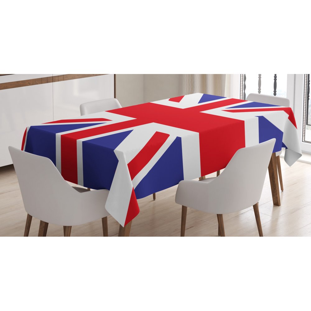 Union Jack Tablecloth, Classic Traditional Flag United Kingdom Modern