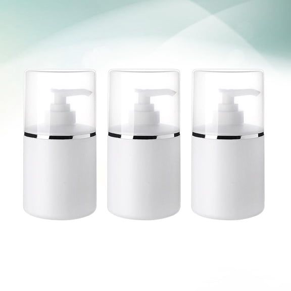 HOOWIFFY White Comestics Dispenser Bottles 3Pcs Lightweight and Leakproof