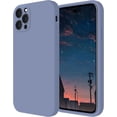 thumbnail image 1 of for iPhone 14 Pro Max Case, Silicone Upgraded [Camera Protection] Phone Case with [2 Screen Protectors], Soft Anti-Scratch Microfiber Lining Inside, 6.7 inch, Lavender Gray, 1 of 5