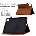 thumbnail image 4 of GSFY Case for 2024 iPad Pro 11 Inch 5th Generation(M4), Smart Premium PU Leather Wallet Stand Protective Shell with Auto Sleep Wake Feature for iPad Pro 11 5th Gen, Brown FLOWER, 4 of 8