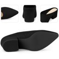thumbnail image 3 of BLISSFUL STEP Women's Chunky Heels Pointed Toe Slip on Slide Mules Black US 9.5, 3 of 6